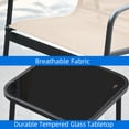 thumbnail image 5 of Dextrus 3 Pieces Outdoor Bistro Set - 2 Rocking Chairs with Glass Coffee Table ( Brown ) for Outdoor Indoor, 5 of 6