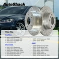 thumbnail image 3 of AutoShack Front Brake Rotors for Chevrolet, Silverado 1500 2005-2018, 4WD RWD V6 4.3L V8 4.8L 5.3L 6.0L 6.2L - Silver Zinc Coated Drilled & Slotted - SilverShield Pro - 12.99" (329.9 mm), 6-Lug, 3 of 5