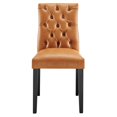 thumbnail image 6 of Side Dining Chair, Tan, Vegan Leather, Kitchen Cafe Bistro Hospitality Restaurant, Modern Contemporary HB32926, 6 of 8