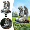 thumbnail image 1 of Encantadora placa de jardín con ángel rezando, decoración acrílica para exteriores, decoración para macetas y parterres, conmemoración perfecta., 1 of 7