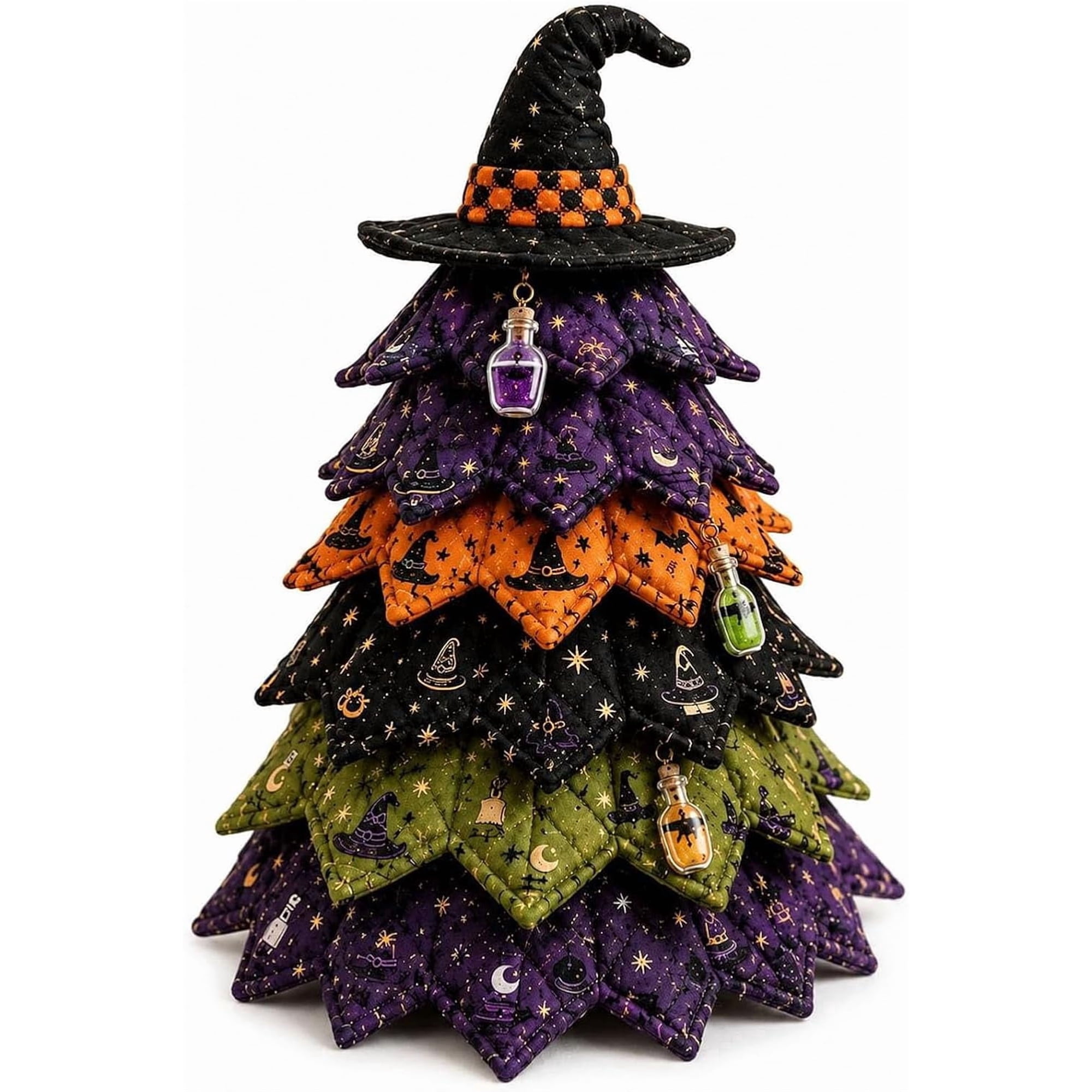 DIY Halloween Quilted Fabric Tree Kit 3D Layered Fabric Sewing Craft Kit Padded Sewing Craft Project