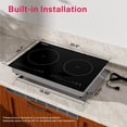 thumbnail image 3 of Empava 20.5 inch Electric Stove Induction Cooktop Horizontal with 2 Burners in Black 120V, 3 of 15