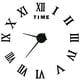 thumbnail image 5 of Reloj de espejo con números romanos negros, arte de pared sin marco para decoración del hogar, 5 of 8