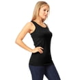 thumbnail image 2 of Women's Basic Solid racerback tank top with scoop neck, 2 of 3