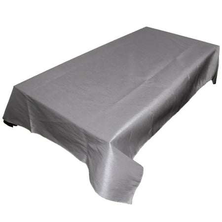 

Faux Silk Dupioni Tablecloth Grey Silver