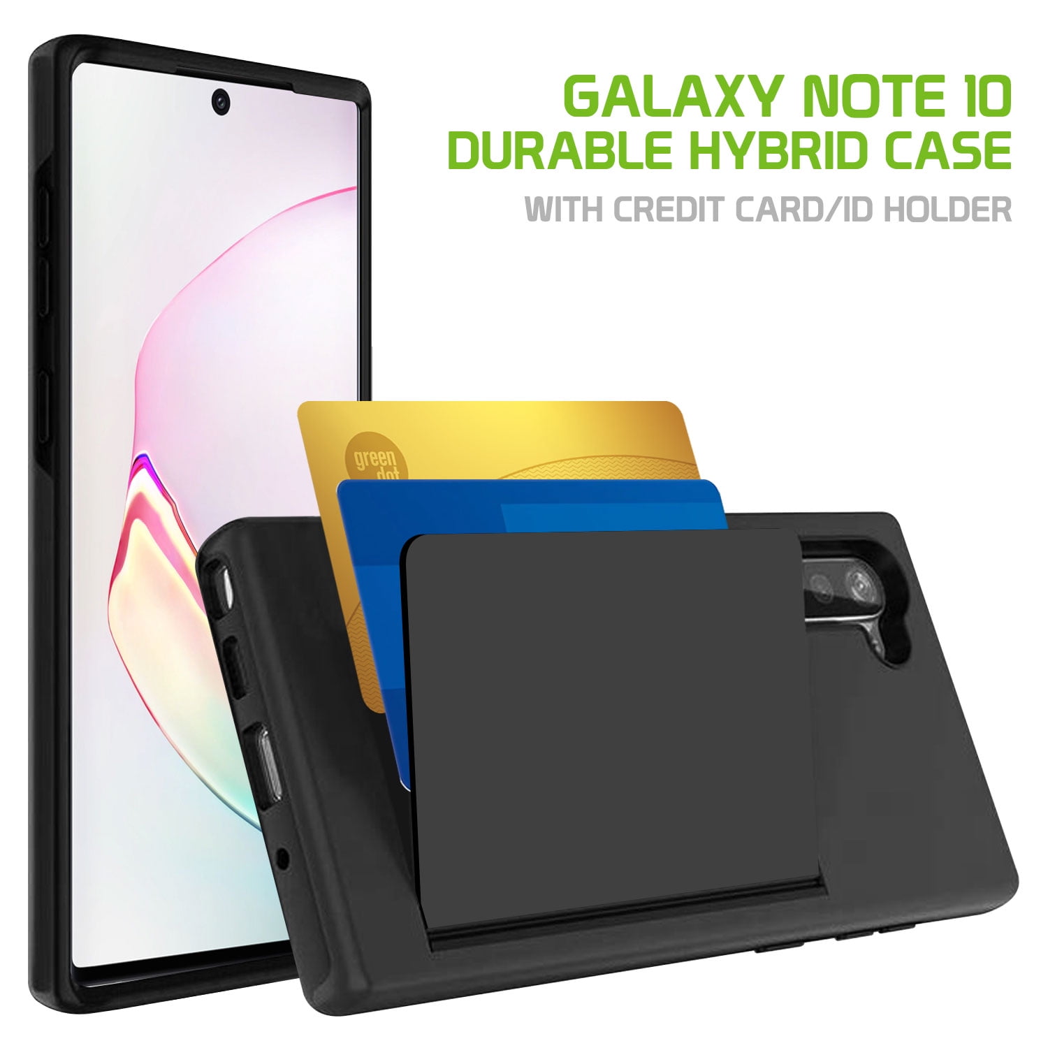 Cellet Samsung Galaxy Note 10 Case, Durable Hybrid Case with Credit