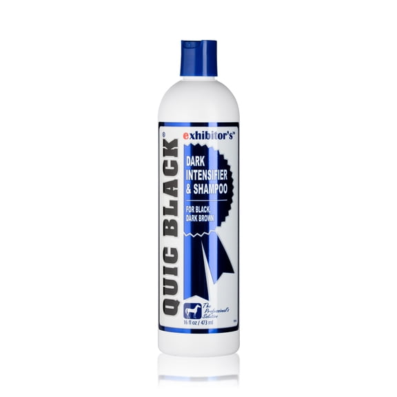 Exhibitor's Quic Black Shampoo (16 Oz): Dark Shade Intensifier for Rich Ebony and Brown Tones