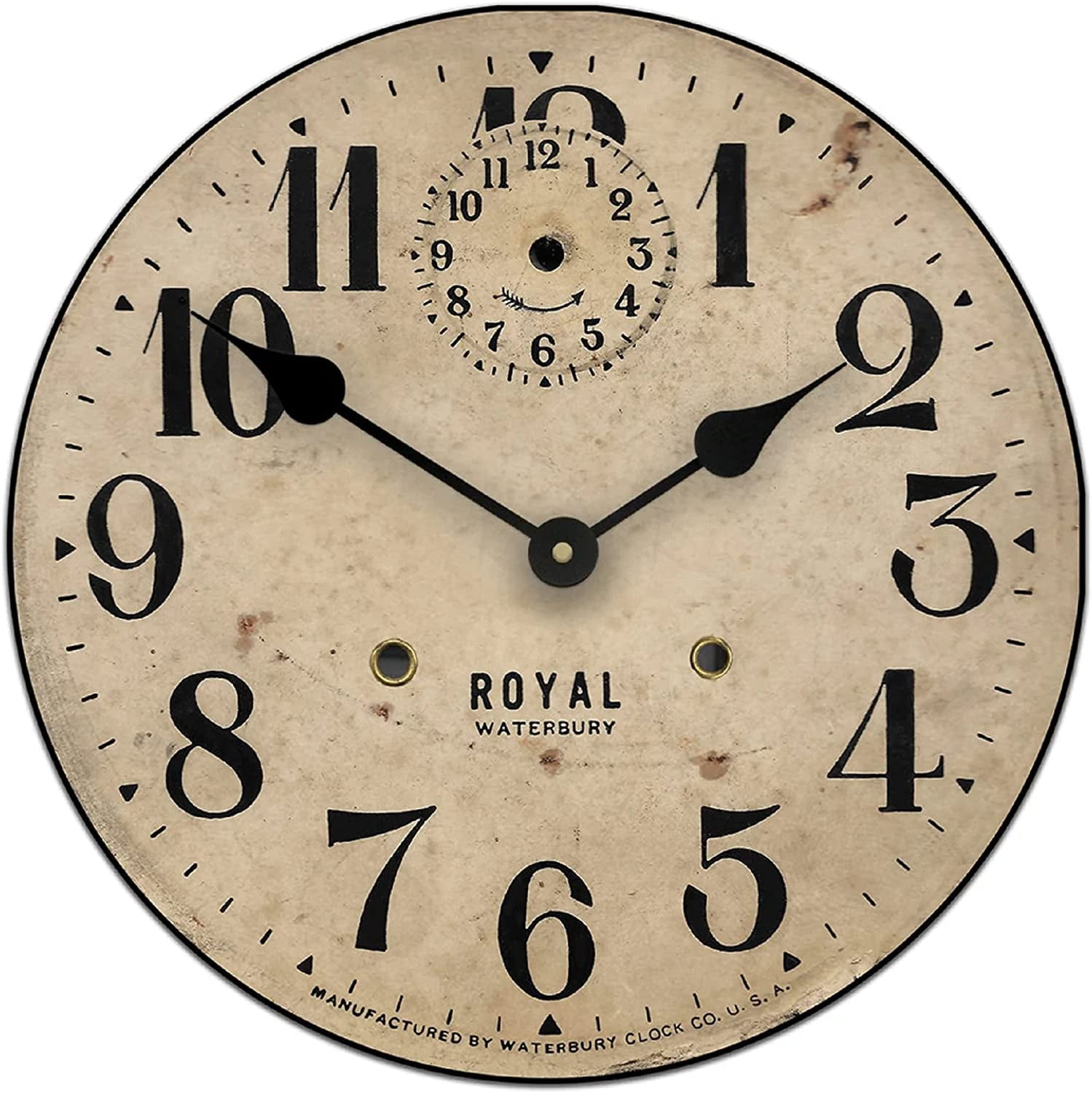 Royal Wood Wall Clock Beautiful Color, Silent Mechanism, Made in USA