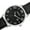 Black, variant on Men's Ultra-Thin Swiss Quartz Watch with Leather Strap