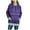 Purple, variant on Women's Pouch Hoodie with Big Pocket Pet Holder Dog Cat Carrier Drawstring Hooded Sweatshirt Pullover Tops S-XXL (Medium, Purple)
