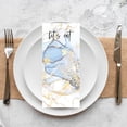 thumbnail image 3 of Koyal Wholesale Gold Blue Agate Printable Wedding Paper Menu Cards for DIY Printer, Pack of 52, 3 of 5