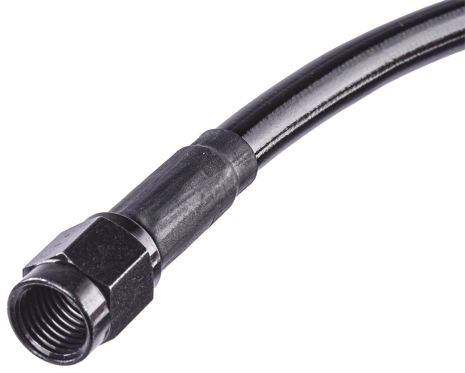 3 AN 30" Stainless Braided W/ Black PVC Coating PTFE Brake Hose Straight Ends 