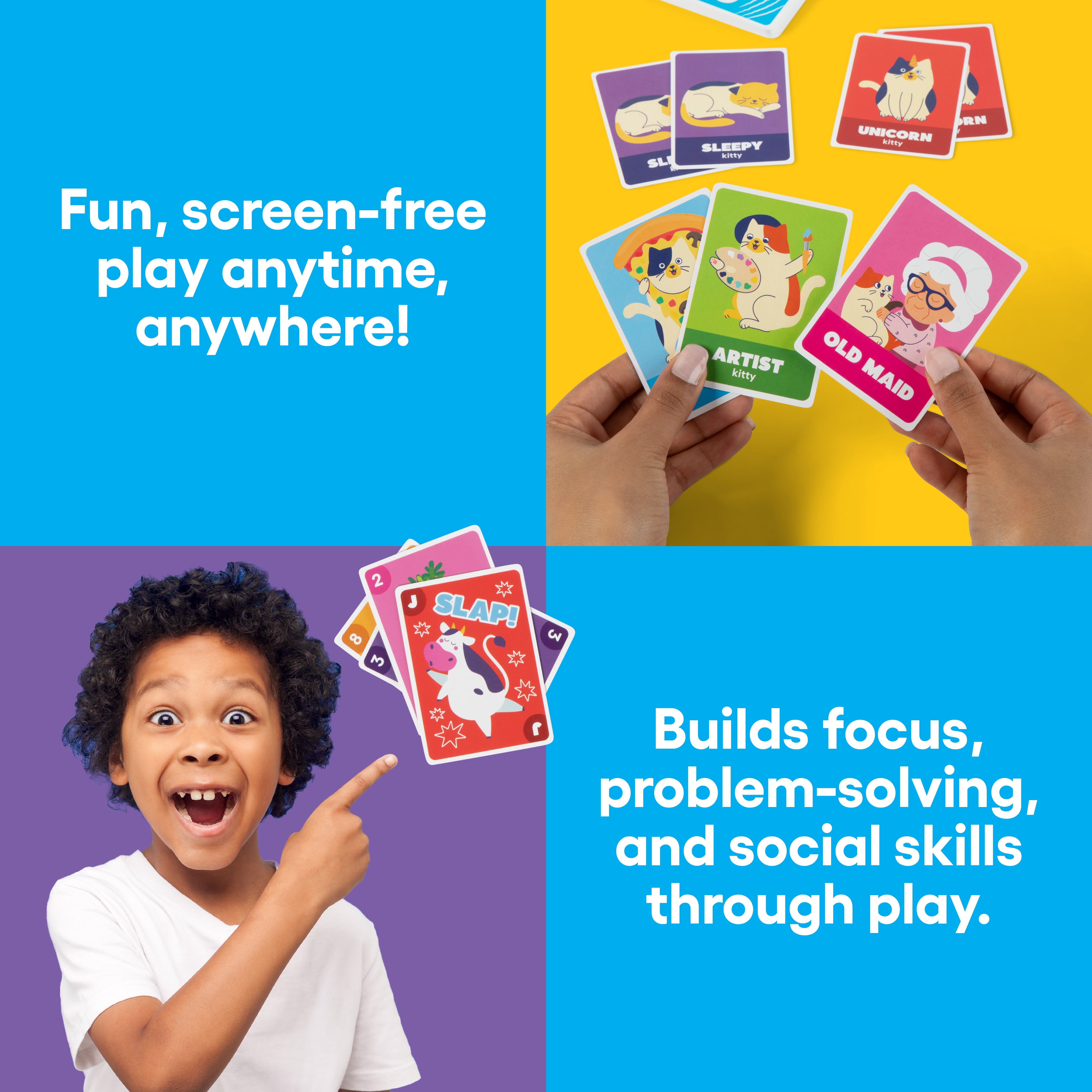 6 in 1 Classic Card Games Pack from Bee Street Games - PAL Award 2025 Winner, Includes Six Family Games