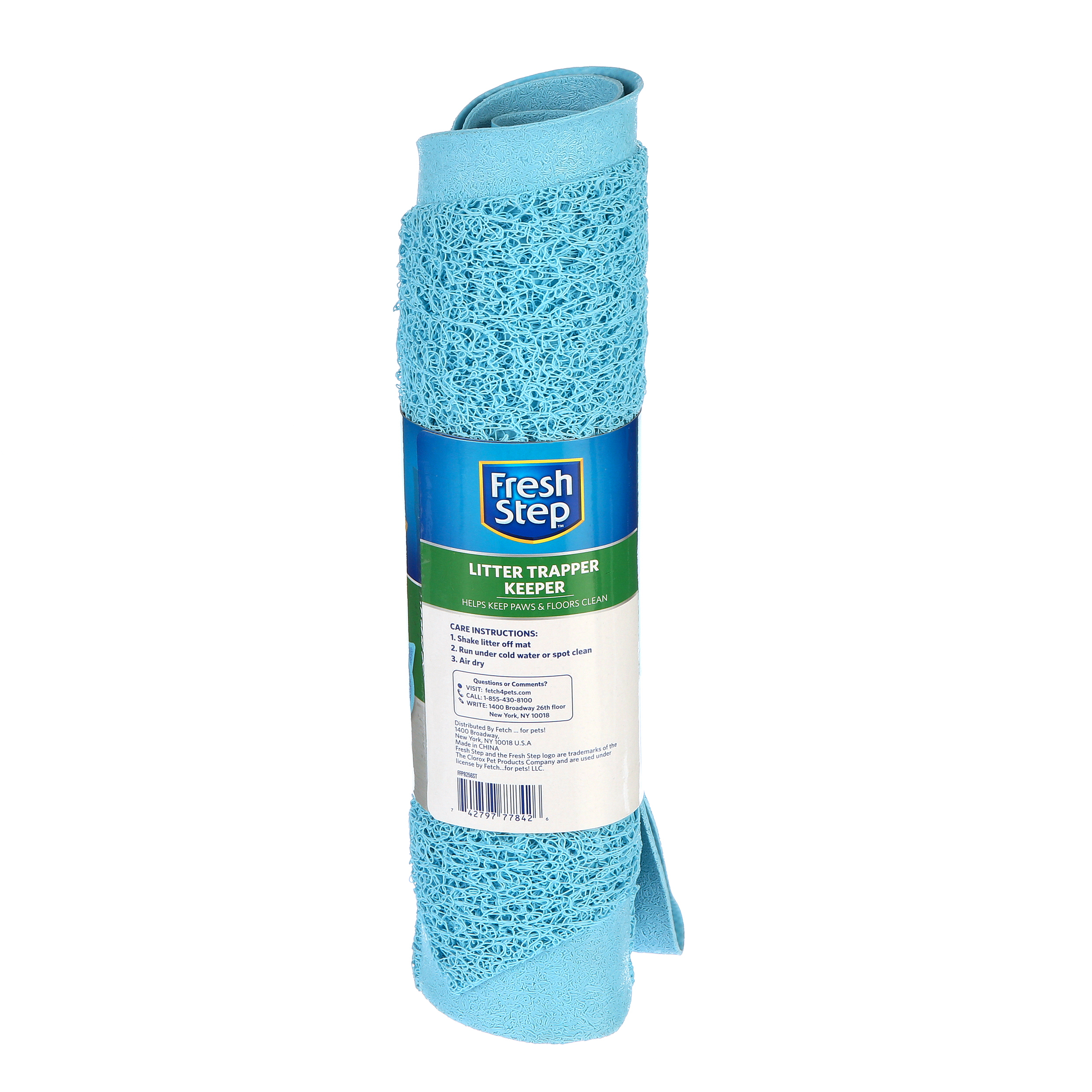 Fresh Step Blue Cat-Shaped Litter Box Mat photo 4