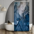 thumbnail image 2 of Navy Blue Marble Shower Curtain Gold Line Cracks Drape Modern Abstract Luxury Texture Shower Curtains Decorative for Bathroom Waterproof Fabric Shower Curtain with Hooks 36x72 Inches, 2 of 6