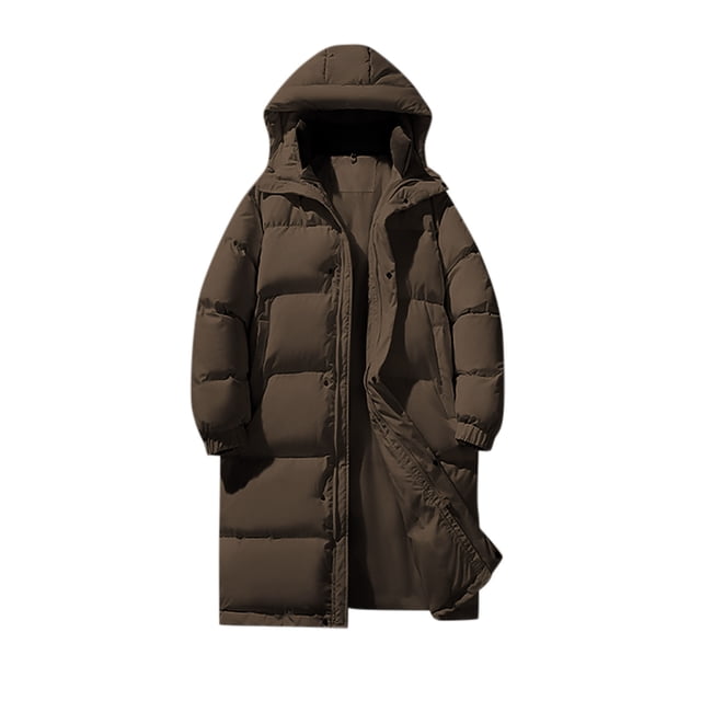 Men's Hooded Zip Up Jacket with Drawstring and Button Pockets, Long Sleeve Breathable Polyester Coat for Fall Winter Outdoor Leisure
