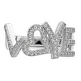 thumbnail image 5 of White Sterling Silver Ring Band Themed Cubic Zirconia CZ, 5 of 5