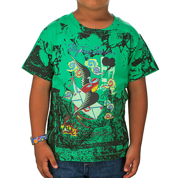 Ed Hardy Ed Hardy Little Boys Mystery T Shirt Green 2 3