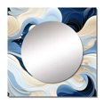 thumbnail image 2 of Designart "Seaside Simplicity" Abstract Square Mirror For Wall Decor - Large Blue Square Mirror Printed Wall Decor - Modern Square Living Room Mirror, 2 of 5