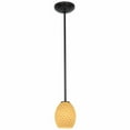 thumbnail image 4 of Access Lighting  Brandy FireBird Bronze Rod Pendant with White Firebird Shade, 4 of 6