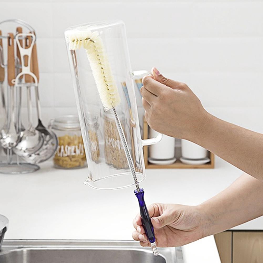 Long Flexible Handle Bottle Cleaning Brush Kitchen Thermal Teapot Cleaner Tool