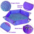 thumbnail image 3 of Bandeja para dados SIQUK, diseño de sirena, de piel sintética, plegable, hexagonal (2 unidades), 3 of 6
