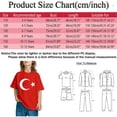 thumbnail image 3 of Bjutir Toddler Boys Shirts Tops Children Flag Of Turkey Print Short Sleeve Round Neck T Shirt Fashion Trend Bottoming Shirt Tops Red 4-5 Years, 3 of 6