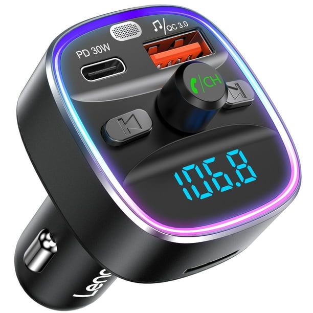 Transmisor FM y adaptador para coche LENCENT Bluetooth 5.4 48W PD