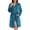 Blue Green, variant on Women Fleece Robe, Short Cozy Plush Robes for Womens Soft Shawl Collar Warm Spa Bathrobe(Bean Pink, Small-Medium)