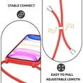 thumbnail image 4 of Crossbody Lanyard Phone case for iPhone 12, Silicone Phone Cover with Adjustable Necklace Strap Soft Belt Neck Cord Lanyard Shockproof Protective Case - Red, 4 of 14