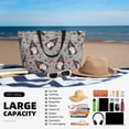 thumbnail image 5 of Wukai Halloween Gnome Print Zipper Bag,large Beach Tote Bag,Waterproof Sandproof Bag,Grocery and Picnic Tote Travel Bag, 5 of 5