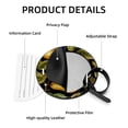 thumbnail image 4 of Thanksgiving Pear 2pcs PU Leather Round Bag Tags Suitcase Handbag Tags with Privacy Cover and Name ID Tag for Travel Luggage, Handbags, Backpacks, School Bags, 4 of 6