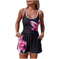 thumbnail image 1 of Women's Surf Suit Swimsuits Printed Long Sleeve One Piece Bathing Suit, Zip Front Rash Guard for Surfing & Water Sports, 1 of 8