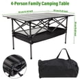 thumbnail image 2 of SHCKE Folding Camping Table Aluminum with Storage, Roll Up Tall Outdoor Portable Table Lightweight with Carry Bag for Picnic BBQ Backyard Beach, 2 Sizes, 2 of 8