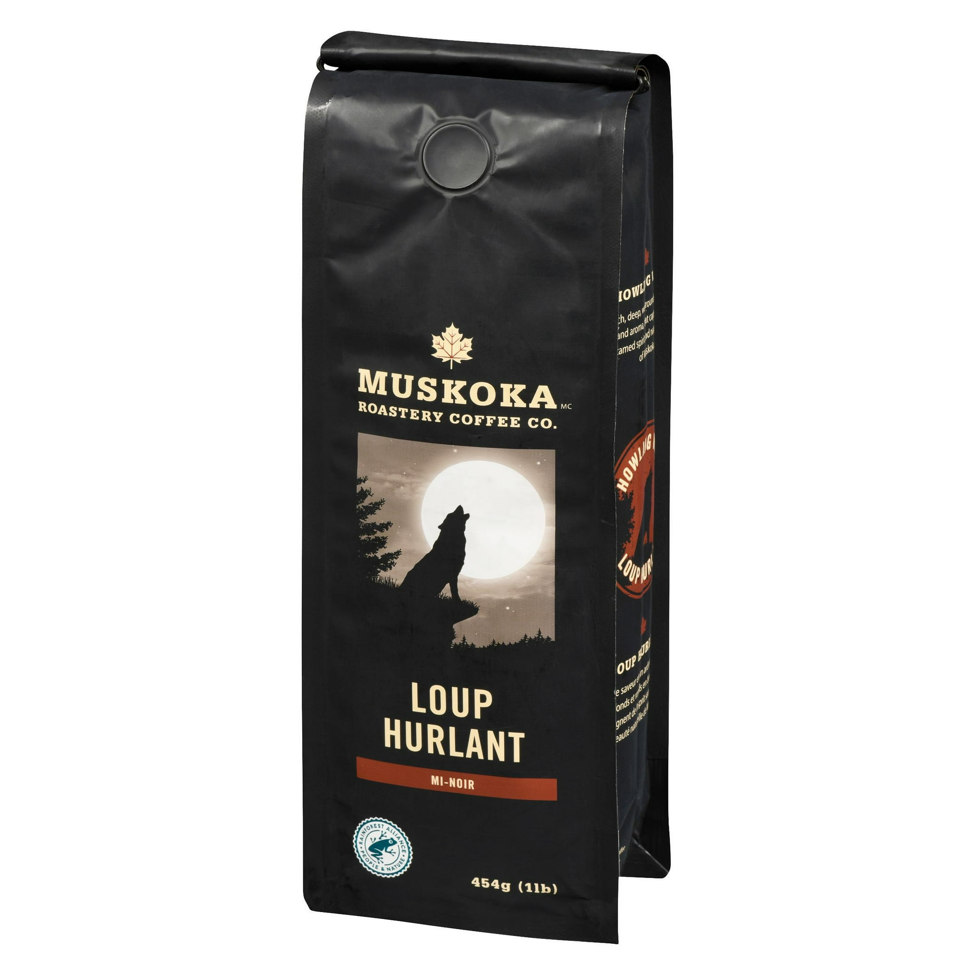 Café moulu Loup Hurlant de Muskoka Roastery Coffee Co. à torréfaction moyenne foncée