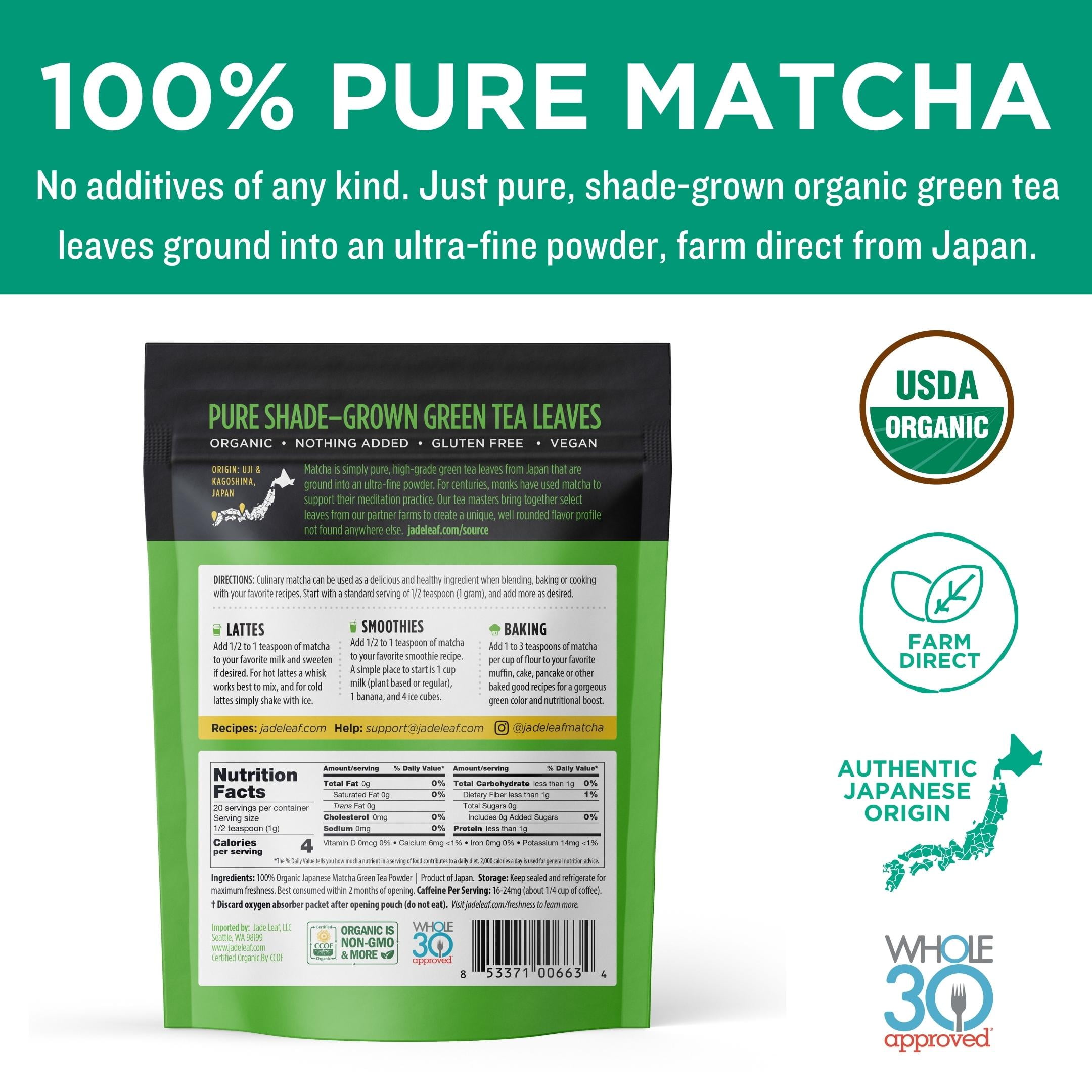 Buy Jade Leaf - Tea Matcha, tea powder, 0.7 oz – PlantX US