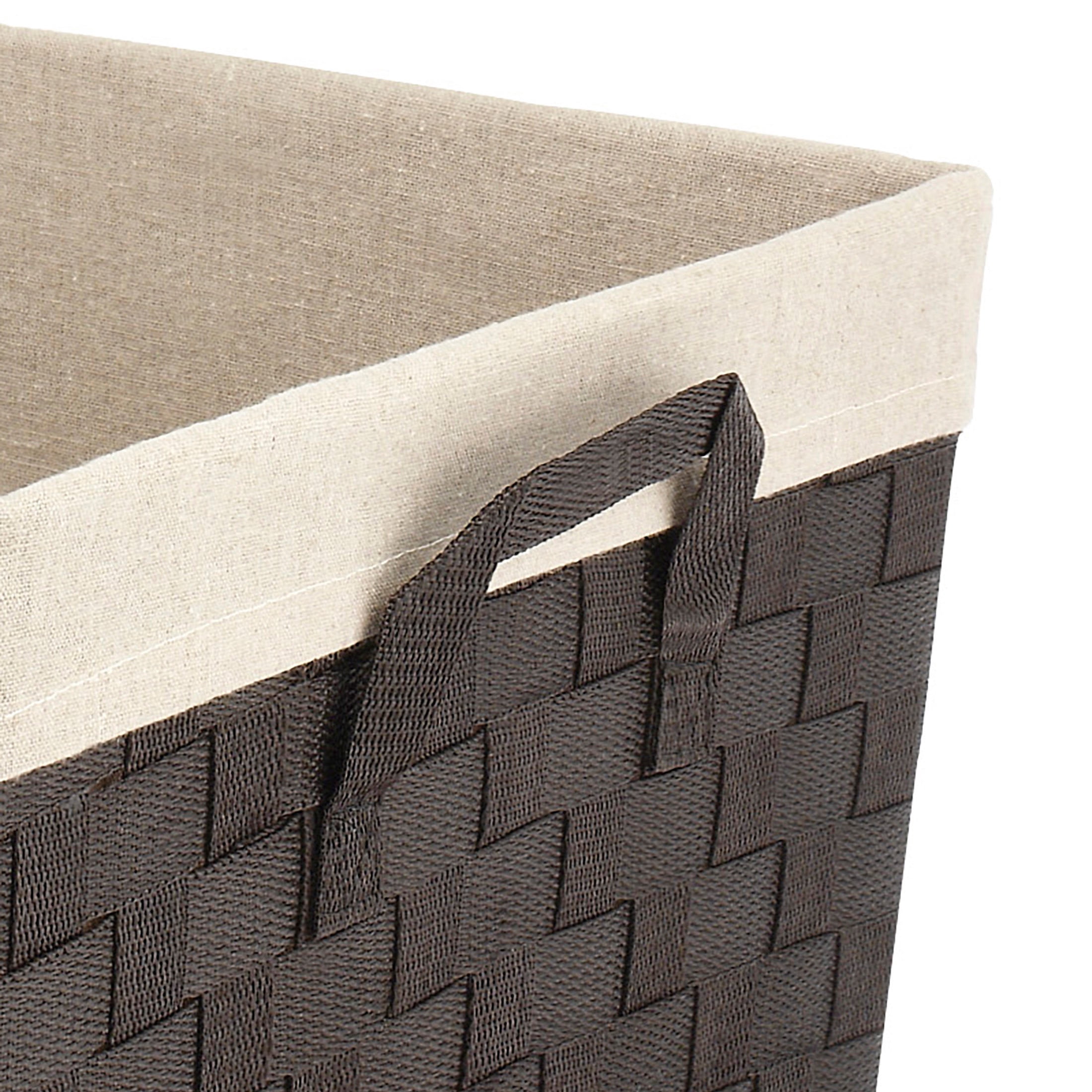 Whitmor Woven Strap Laundry Hamper with Liner - Espresso