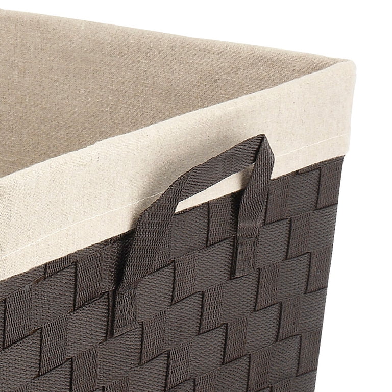 Whitmor Woven Strap Laundry Hamper with Liner - Espresso - Walmart.com