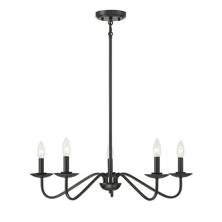 

Trade Winds Aidan 5 Light Chandelier in Matte Black