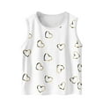 thumbnail image 2 of piuwrlz Summer Sleeveles Wide-StrapTank Tops Kids Girls Boys Lightweight Sports Vest Fashionable Round Neck Pullover White Size 4 Years, 2 of 6