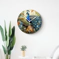 thumbnail image 4 of 16 Inch Wall Clock Battery Operated Silent Clock Decorative for Office, Kitchen, Outdoor, Living Room，Peacock Animal Design, 4 of 4