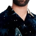 thumbnail image 5 of Starry Shark Men's Hawaiian Button Down Printed Short Sleeve Summer Beach Shirts, 5 of 6