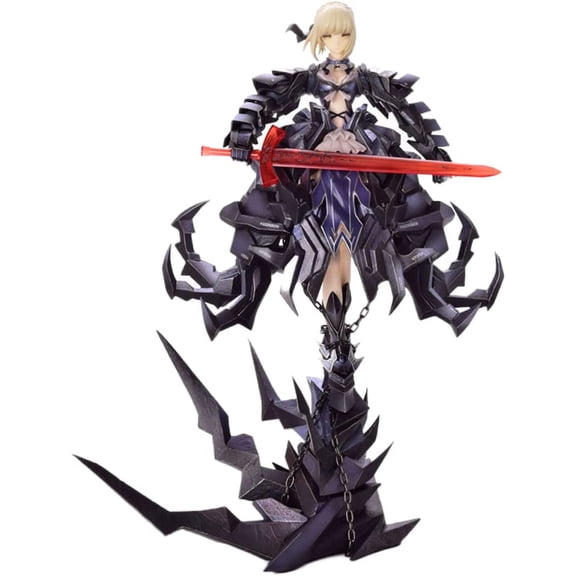 New Fate/Stay Night Altria Pendragon(Alter) Saber Character Anime Statue Figure Desktop Ornament Popular Decorations Fan Souvenirs Creative Gift Collection 12.9inch/33cm