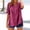 Wine, variant on Aoiroe Women's 3/4 Sleeve V Neck Tops,Fashion Tops for Women Trendy Cotton Linen Dress Shirts Womens Fall Tops Work Tops Rolled Up Long Sleeve Tops Work Gauze Tops Green L
