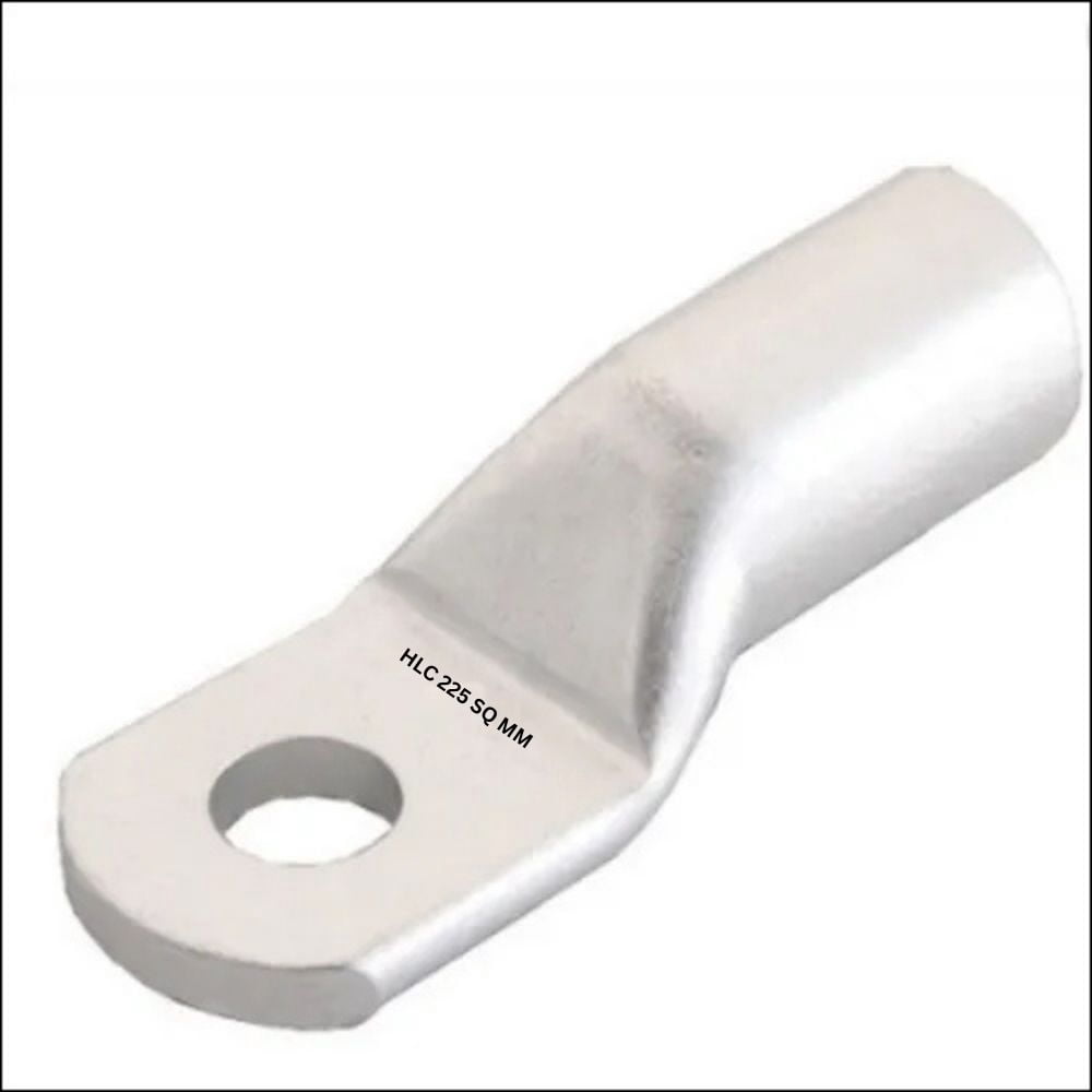HLC Aluminum Lug | 225 mm² Wire Connector | Stud Hole | Heavy Duty Electrical Cable Lug | Crimp Type pack of 6