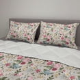 thumbnail image 2 of Vintage Botany Comforter & Sham Bedding Set, Victorian and Colorful Endemic Flower Bouquets Prettily Blooming, 3 pcs Duvet Set Microfiber Filling Quilt, 5 Sizes, Eggshell Multicolor, by Ambesonne, 2 of 4