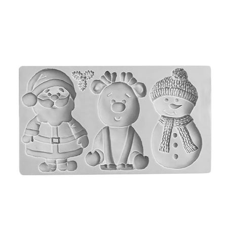 

Veki Christmas Collection Fondant Cake Mould Chocolate Mould Cake Decoration Silicone Mould Chocolate Mould Small round Baking Pan
