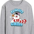 thumbnail image 3 of Frosty The Snowman - Christmas - Always Chill - Men's Long Sleeve T-Shirt, 3 of 5