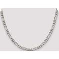 thumbnail image 5 of Sterling Silver 5.5mm Figaro Chain (18 X 5.5) Made In Italy qfg150-18, 5 of 5