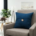 thumbnail image 3 of Better Homes & Gardens Feather Filled Banded Button Decorative Throw Pillow, 20" x 20", Navy, 2 Pack, 3 of 3
